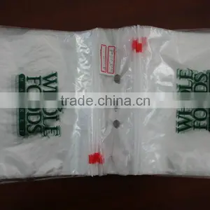 Clear Polyethylene Plastic Bag Saddle Bags With Slide thumbnail-1