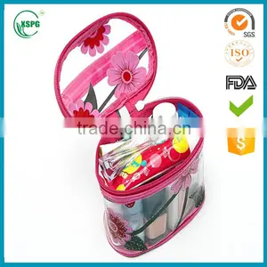 OEM Wholesale Clear Zipper Plastic Transparent Makeup Ziplock PVC Bags Handbag thumbnail-5