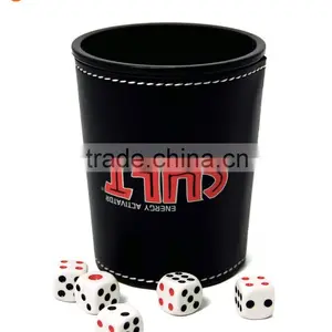 High Luxury Durable Round Leather Dice Cup thumbnail-4