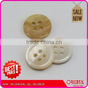 White M.O.P. Shell 4-hole Button thumbnail-1