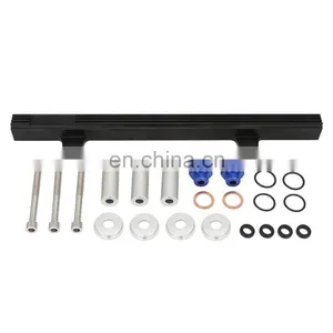 High Pressure Racing Aluminum Black Fuel Injector Rail Kit for SR20 S13 thumbnail-1
