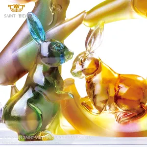 Chinese New Year Crystal Gift Boxes Feng Shui Statue Modern Office Decoration for Desk thumbnail-4