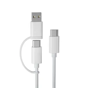 100W PD Fast Charging 2 in 1 Type C to Type C and USB-A Cable 5A USB C Data Cable for Huawei Mate 40 Xiaomi 11 thumbnail-1