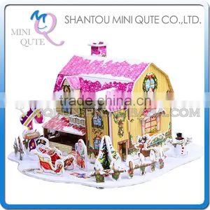 Mini Qute Candy Cabin Building Blocks 3d Paper Puzzle Diy Model Cardboard Jigsaw Puzzle Game Educational Toy NO.B368-4 thumbnail-1