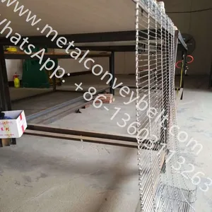 Food Grade Stainless Steel Flat Flex Wire Mesh Continuous Conveyor Belt Sprocket Shaft For Oven Dryer Machine Line thumbnail-1