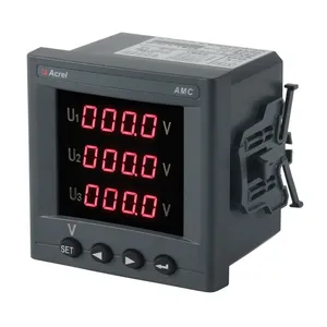 Acrel Three Phase Voltmeter With RS485 Communication AMC96L-AV3/C LCD Display Cut Out 88*88mm thumbnail-1