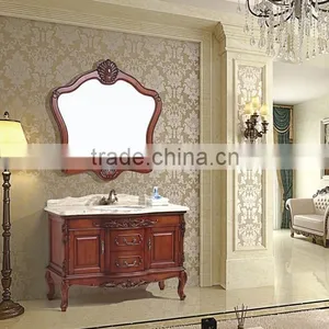 European Style Classic Bathroom Cabinet, Bathroom Corner Vanity Cabinet thumbnail-2