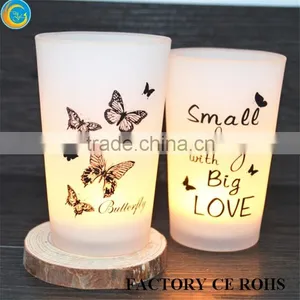 Popular Words Candle Holder Black and White Design / Float for Oil Candle thumbnail-3