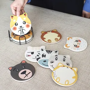 Factory Wholesale OEM ODM Animal Shape Diatomite Diatomaceous Earth Cup Coaster thumbnail-1