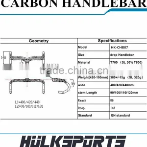 NEW Design Carbon Handlebar Glossy Matte Surface 3K UD Carbon Bicycle Road Bicycle Handlebar thumbnail-6