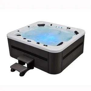 Indoor Bathroom Whirlpool Bath Tub Andorra Built-incirculationsystemkeepsthewaterflowing thumbnail-2