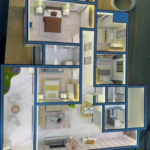 Supply Customized Exquisite Apartment Models With a Scale of 1:25. Customized Apartment Models With Lighting Effects thumbnail-1