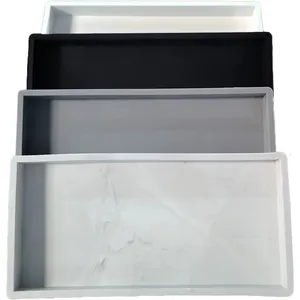 Silicone Vanity Tray Bathroom Organizer Countertop Dresser Tray for Jewelry Rings Keys Cosmetics Kitchen Sink Tray Sponge Holder thumbnail-4