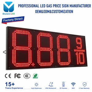 Waterproof Gas Station Pylon Price Sign LED Board Sign Gas Display Sign Price Signboard for Gas Stations thumbnail-1