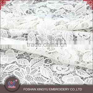 Professional OEM/ODM Manufactur Japanese Voile Cutwork Embroidery Polyester Lace Fabric Designs thumbnail-2