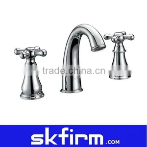 Chrome Faucet Bathroom Basin Mixer Tap 3pcs thumbnail-1
