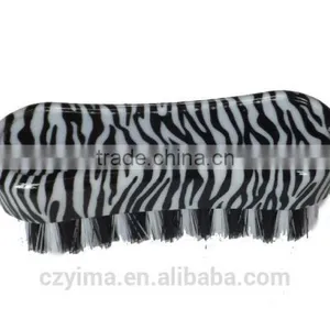 Hot~zebra Patterned Horse Face Brush With White Black Bristle for Cleaning thumbnail-1