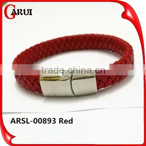 Customized Logo Clasps for Leather Bracelets Bio Magnetic Bracelet Genuine Mens Handmade Braided Leather Bracelet Quality Choice Mo thumbnail-4