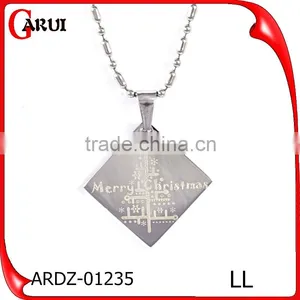 Merry Christmas Gold Jewelry Gift Pendant Necklace thumbnail-2
