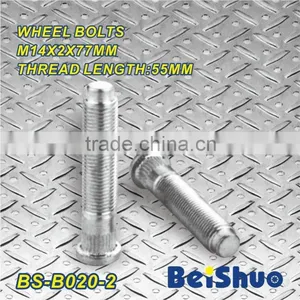 BS-B020-2,M14x2x77mm Knurled Wheel Stud Bolt thumbnail-1