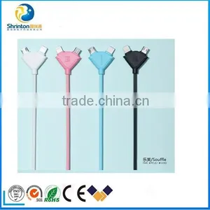 Wholesale Colorful 2 In1 Usb Cable Fast Charge Sync Data Cable for Micro/Iphone thumbnail-1