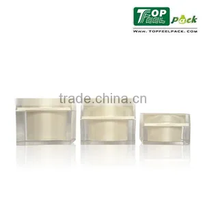 Plastic Square Cream Jar Cosmetic Packaging thumbnail-1