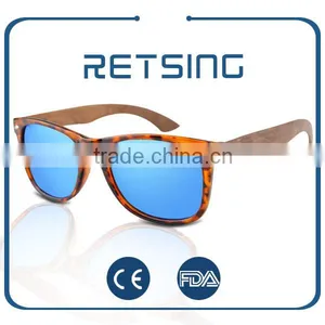 2016 Promotional Nice Design Wood Temple pc Frame Sunglasses Bamboo Wood Sunglasses thumbnail-5