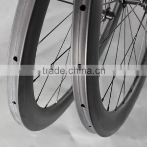 Chinese Full Carbon Fiber Tubular 700c Road Bicycle Wheelset for Sale thumbnail-3
