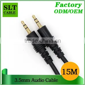 SLT 49Ft 3.5mm Male to Male Universal Aux Audio Stereo Extension Cable thumbnail-1