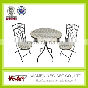 Garden Round Table Patio Outdoor Metal Table thumbnail-1
