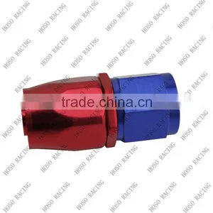AN 10 Straight Aluminum Red and Blue Oil Cooler Hose Fitting thumbnail-2