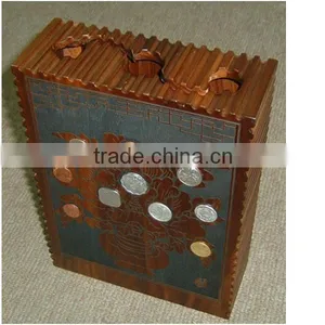 Luxury Souvenirs Antique Wooden Coin Box thumbnail-5