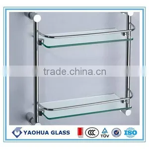 Custom Cut Size Glass Bathroom Washroom Commodity Shelf Heat Strengthened Glass thumbnail-1