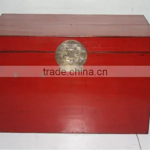 Chinese Antique Red Suitcase thumbnail-1