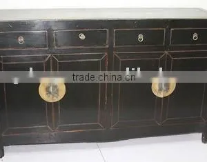 Antique Chinese Black Painted Sideboard thumbnail-1