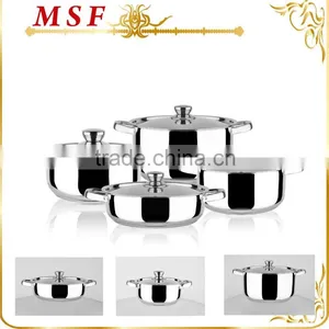 MSF-3997 8pcs Stainless Steel Cookware Set Composition 18cm 24cm 26cm Casserole 24*7cm Rice Cooker thumbnail-2