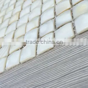 12"x12" White Mother of Pearl Shell Mosaic thumbnail-1