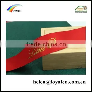 Wholesale 100% Polyester Custom Printed Logo Red Satin Ribbon thumbnail-1