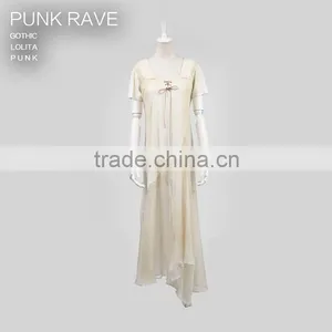 PQ-042 Summer Short Sleeve Strap Causal Transparent Mesh Long Dress thumbnail-3