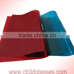 Manufacturer of 3D Glasses Lenses Material, Red Lens and Cyan Lens,CE Certification thumbnail-1