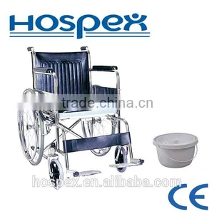 Best Selling Simple Steel Commode Wheelchair thumbnail-1