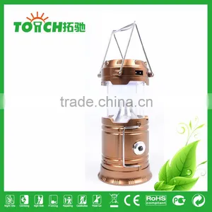 Low Price LED Camping Lamp Outdoor Camp Light Solar Charge Lantern Flashlight 2 in 1 Tent Portable Lighting With Charger thumbnail-1