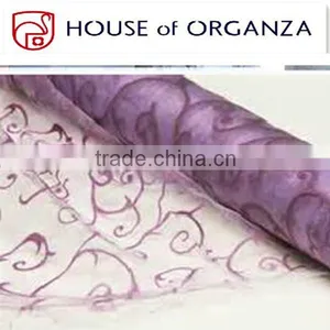 2014 Hot Sale Crystal Flocking Organza Fabric thumbnail-1