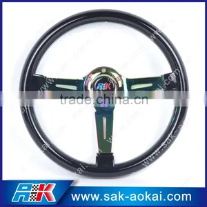 14 Inch Universal Neochrome ABS Steering Wheel thumbnail-1
