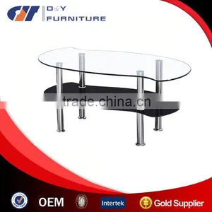 Cheap Glass Top Stainless Steel Coffe Tables, Glass Coffee Table thumbnail-1