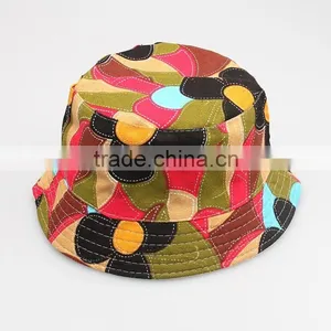 Kids Floral Print Bucket Hat Sun Cap thumbnail-2