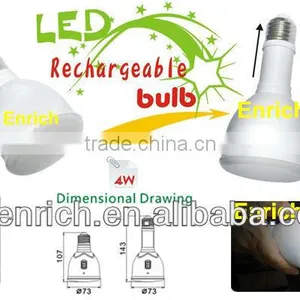 4W Rechargeable LED Emergency Bulb (with Remote Controller,AC100-240V Input Voltage) thumbnail-1