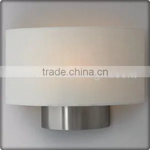 UL CUL Listed Mini Bedroom Wall Sconce With Linen Shade For Hotel W30092 thumbnail-1