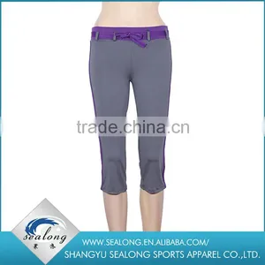 Wholesale Womens White Custom Yoga Pants thumbnail-1