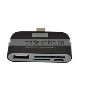 USB 3.1 Type C OTG USB TF SD MMC Micro USB Charging Card Reader COMBO HUB Adapter Support Phone and PC thumbnail-1